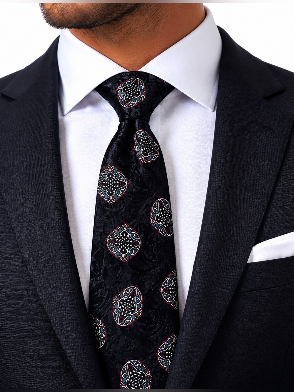 Christian Dior Vintage Monsieur 100% Silk Paisley Medallion Tie